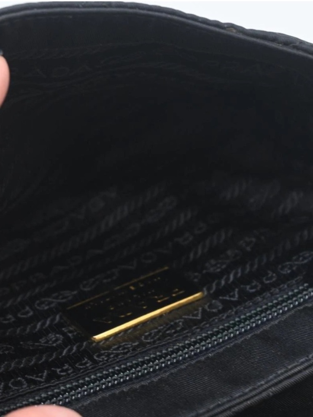 PRADA🌟Black/gold Quilted Nylon shoulder/waist bag or sling bag! - Picture 7 of 15